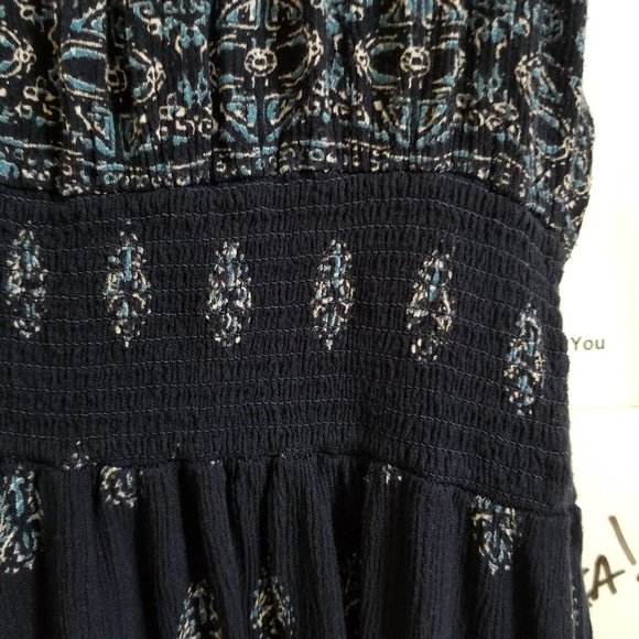 Bila dress XXL abstract geometric tribal floral crochet neck midi maxi boho - Picture 6 of 14